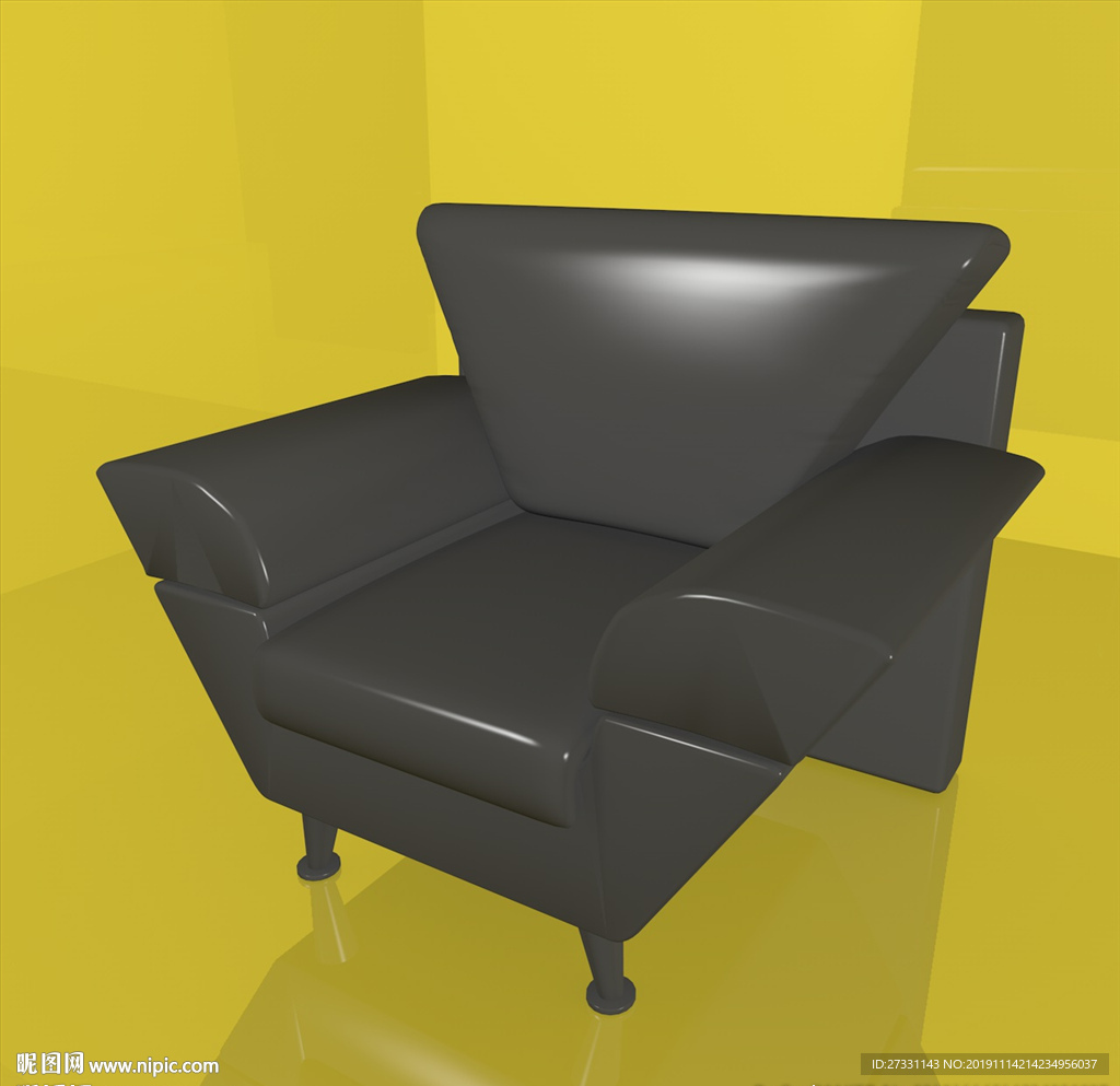 沙发模型 休闲沙发 软体家具