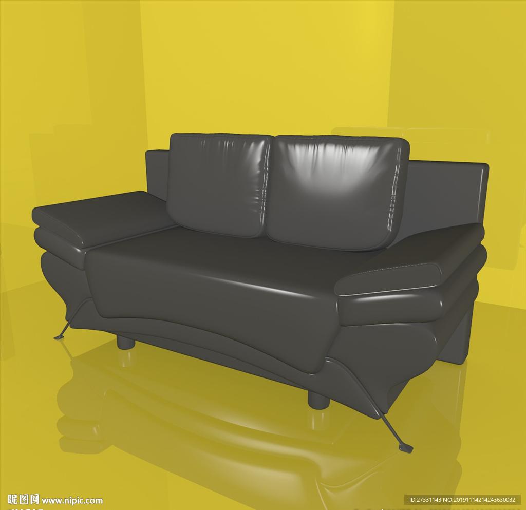 沙发模型 休闲沙发 软体家具