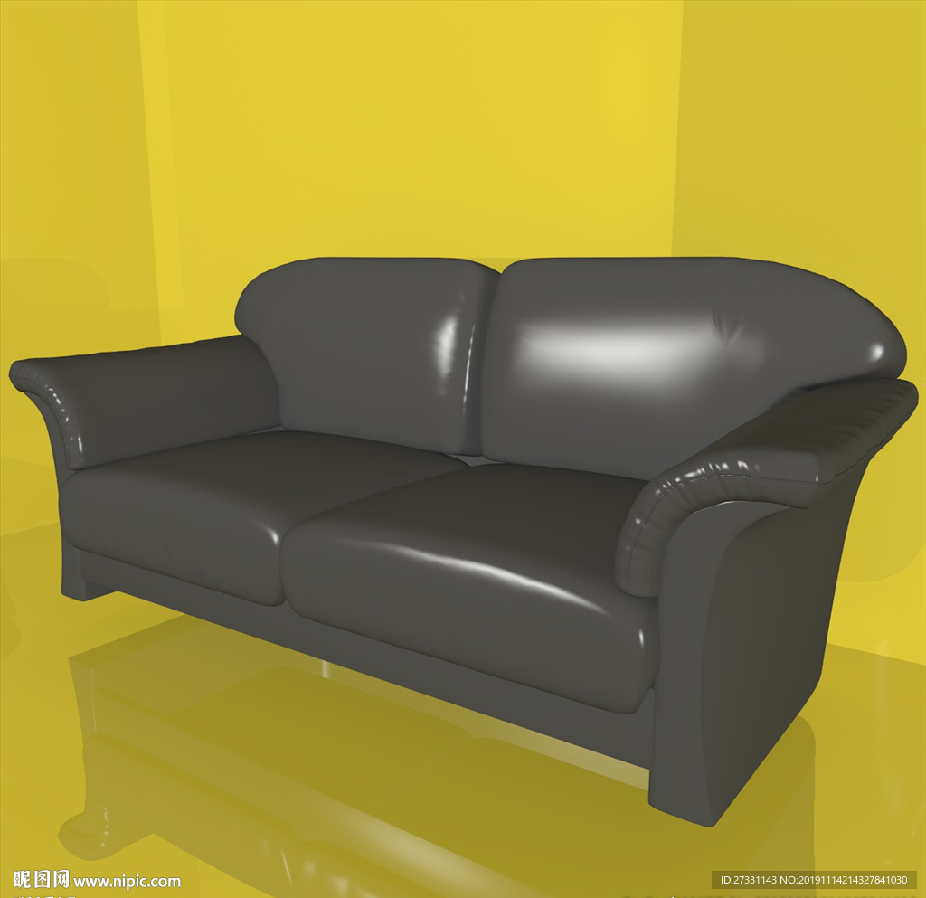 沙发模型 休闲沙发 软体家具