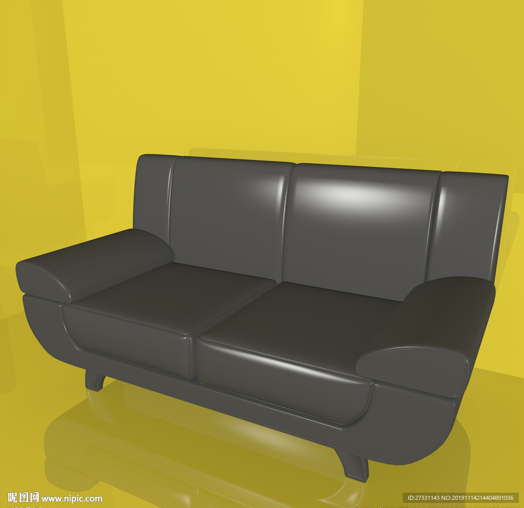 沙发模型 休闲沙发 软体家具
