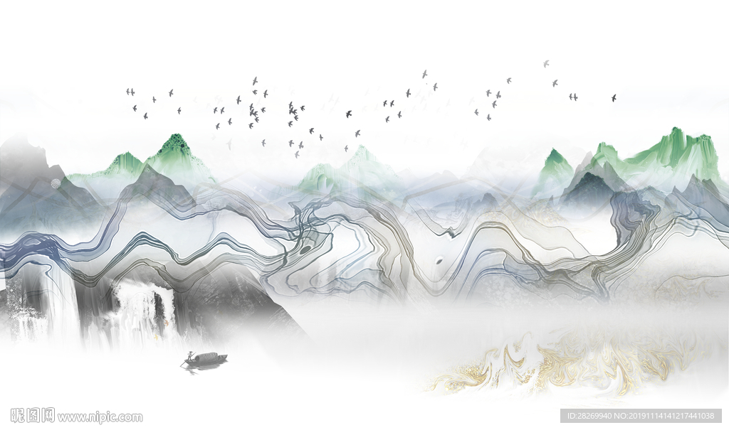 意境水墨山水