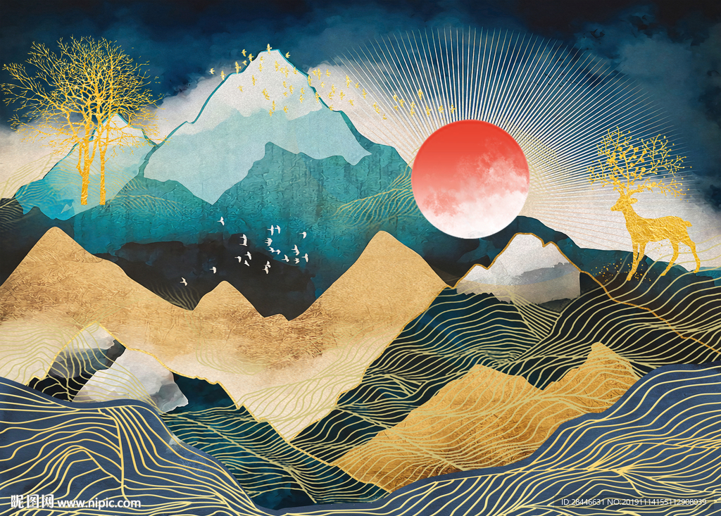 北欧背景墙装饰画