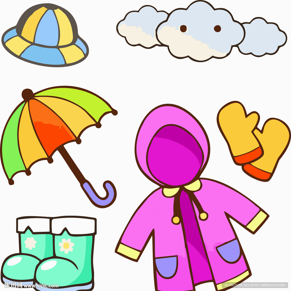 雨具矢量图