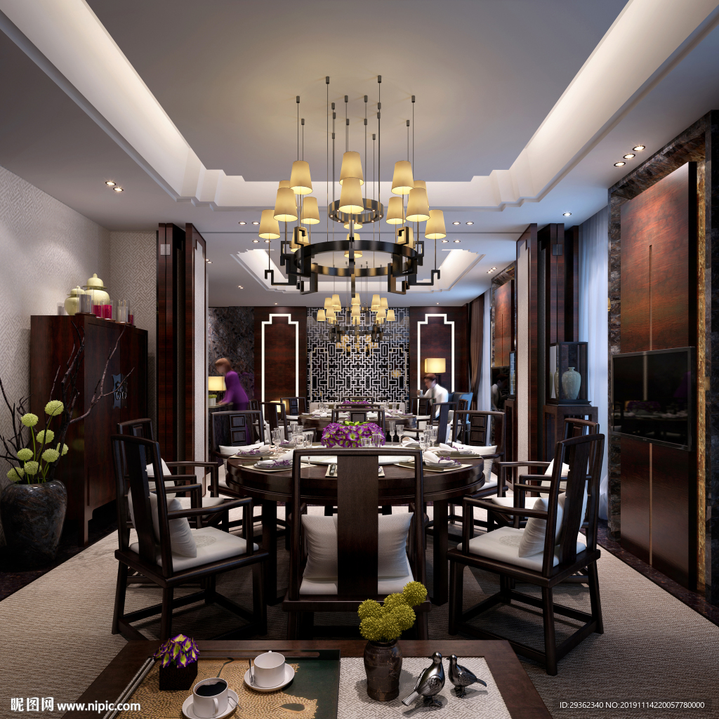 餐厅中餐会所包房设计效果图