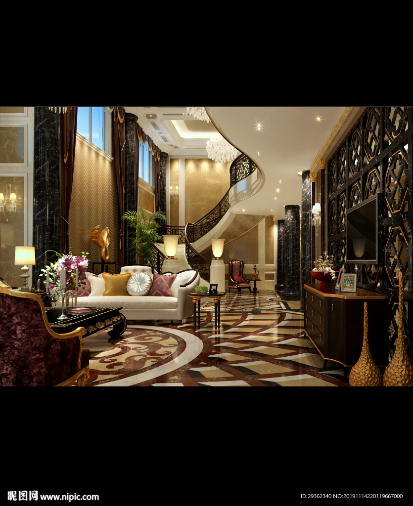 大堂设计效果图