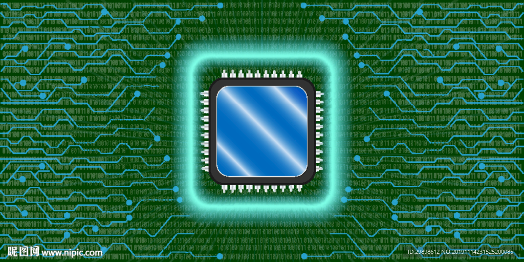 科学技术集成电路微芯片矢量图