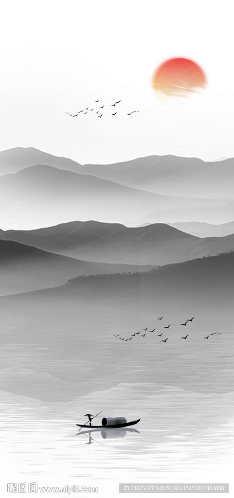 新中式水墨山水意境装饰画