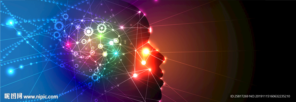 抽象人工智能技术网络背景
