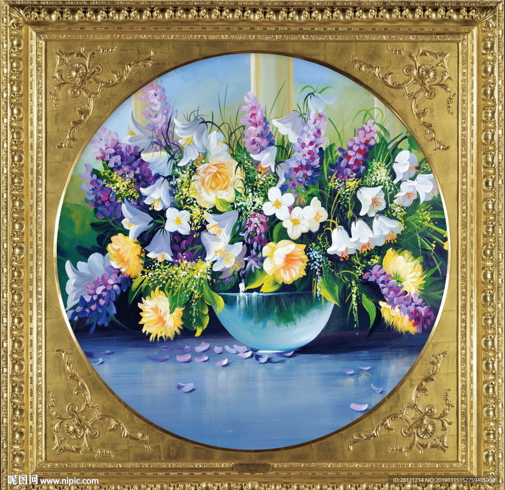 高清花卉静物油画