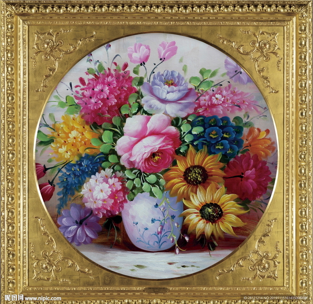 高清花卉静物油画