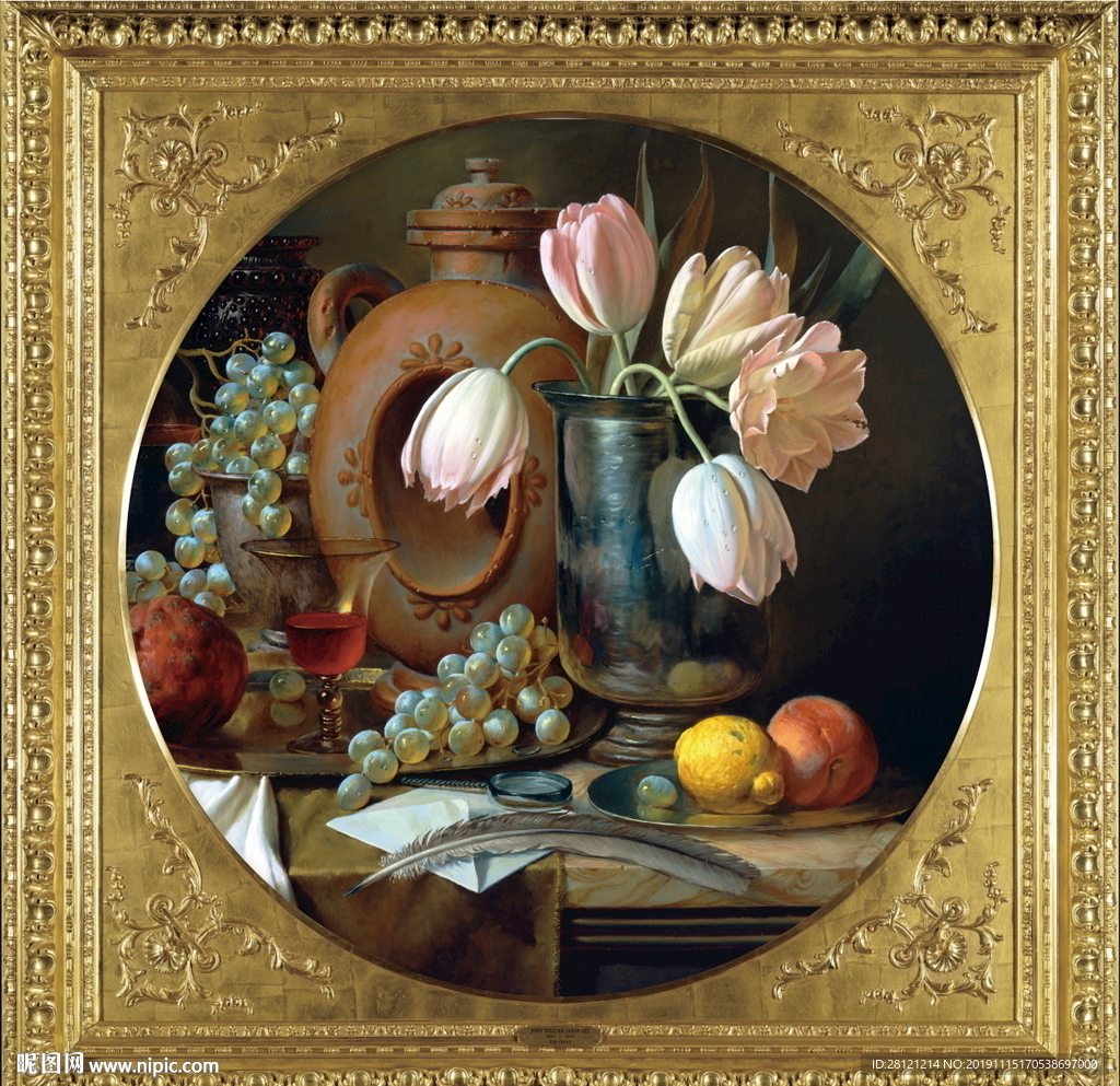 高清花卉静物油画