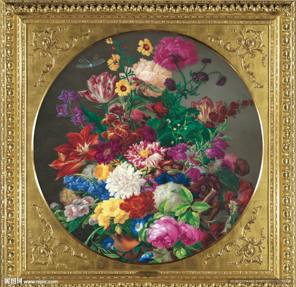 高清花卉静物油画