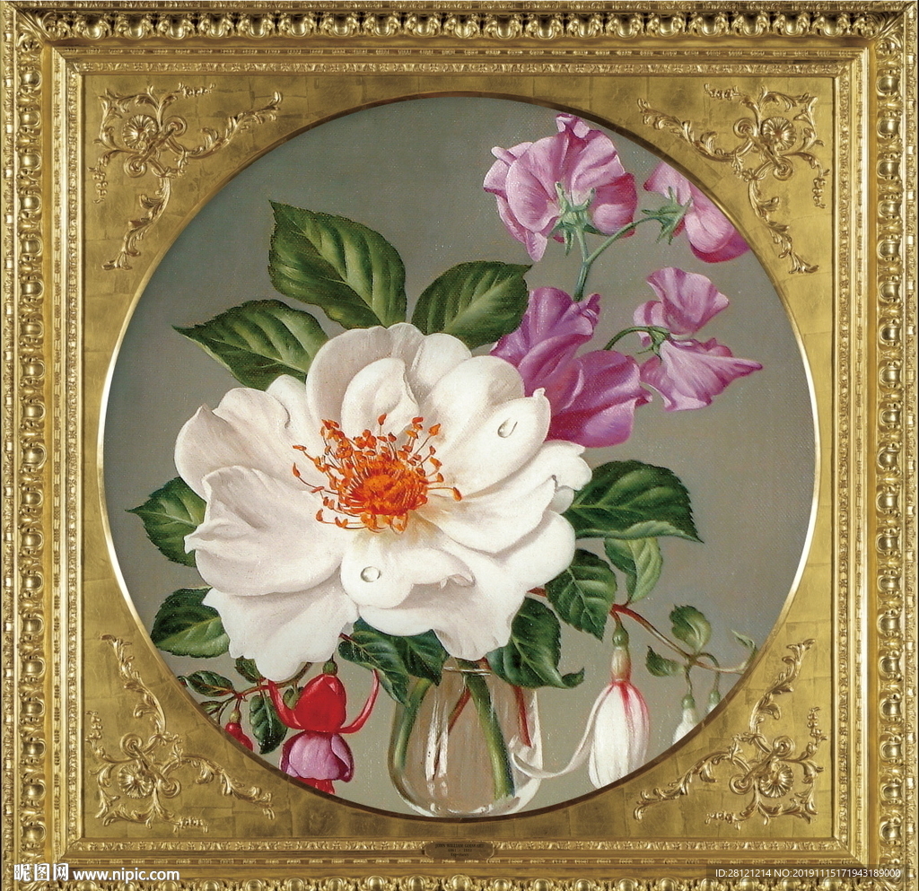 高清花卉静物油画