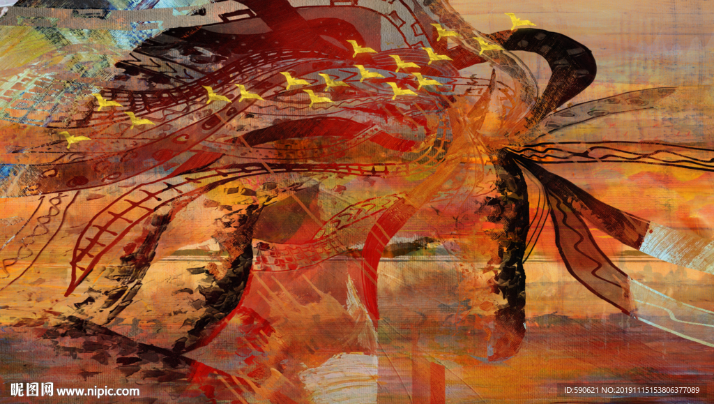 抽象油画