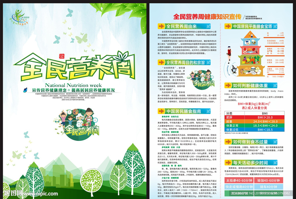 全民营养周宣传单