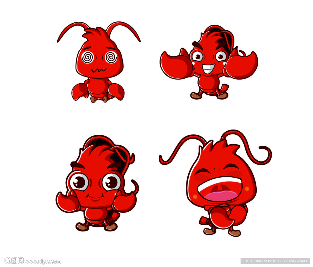 卡通龙虾