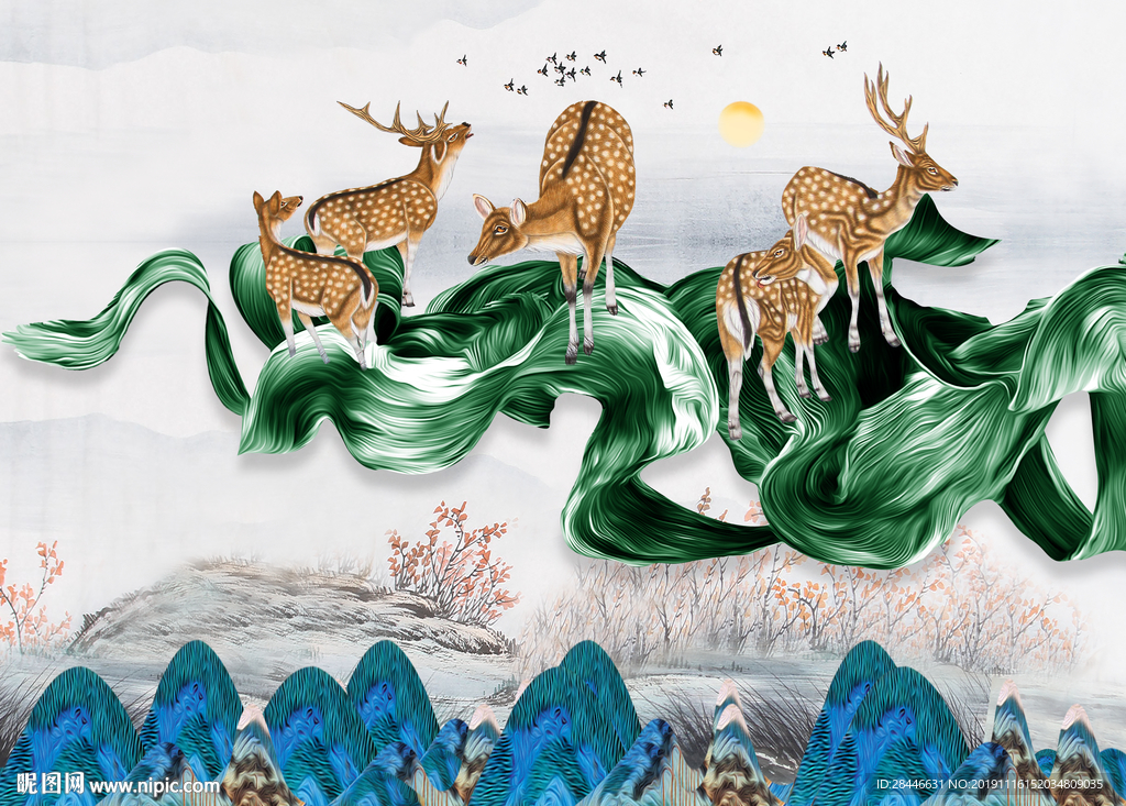 北欧背景墙北欧装饰画