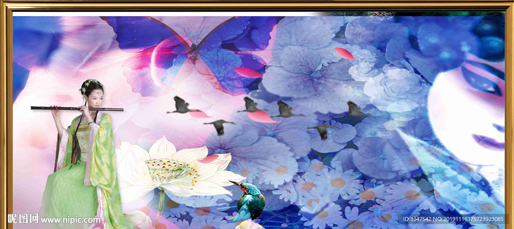 美人迟暮 背景画