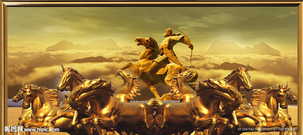 千军万马 背景画