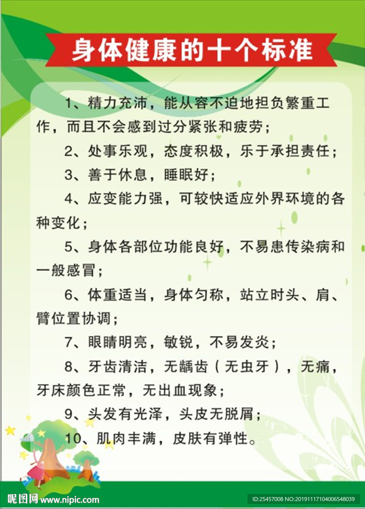 健康的标准