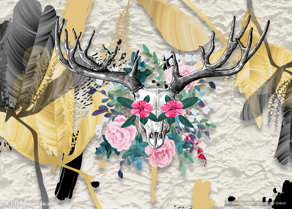 北欧背景墙北欧装饰画