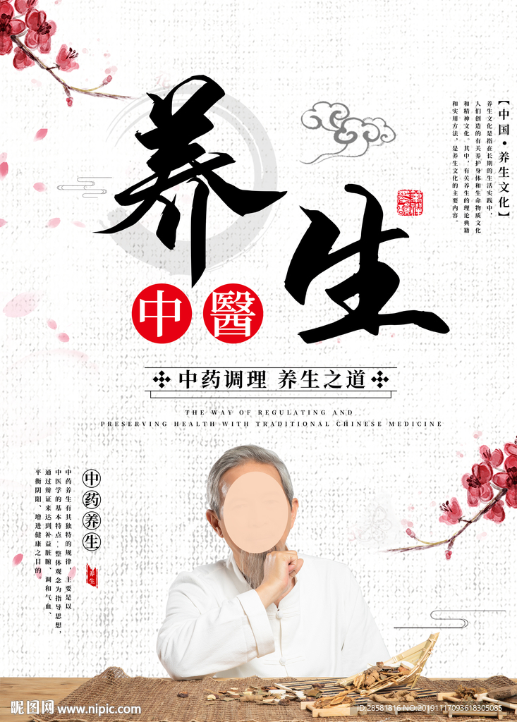 中医养生中药调理宣传海报