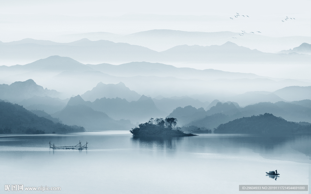 中式山水中国情 TIF分层