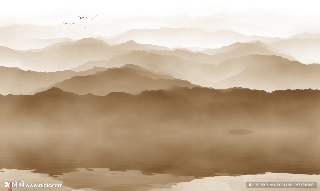 新中式山水画