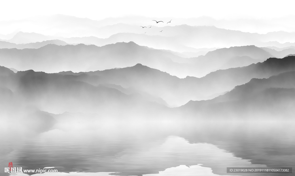 中国风山水画