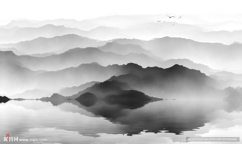 中国风山水画