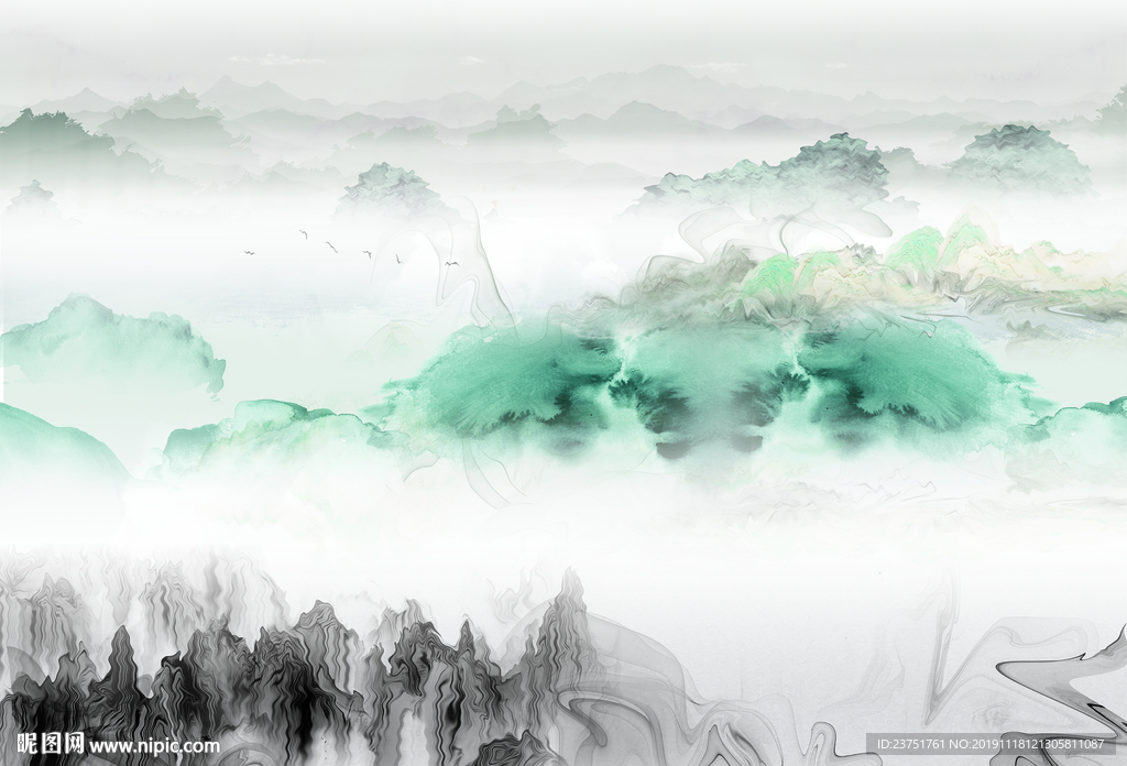 抽象山水