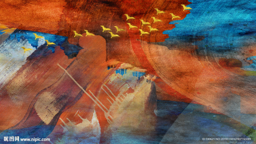抽象油画
