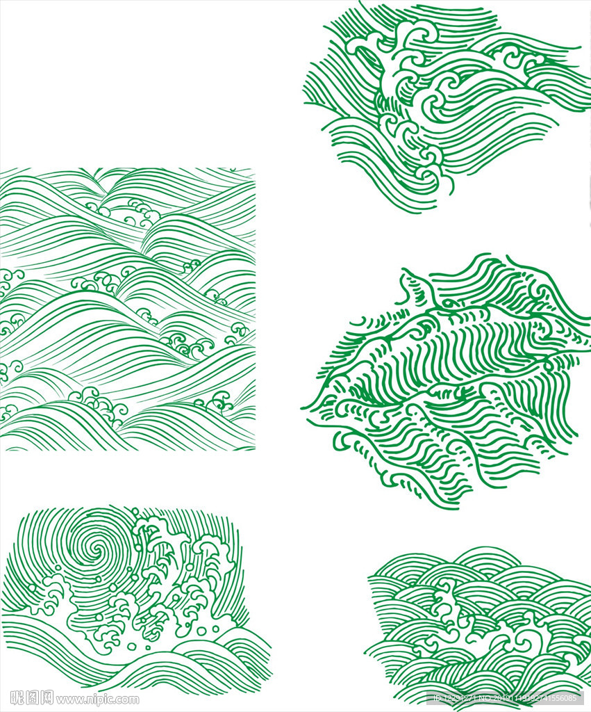 浪花水纹
