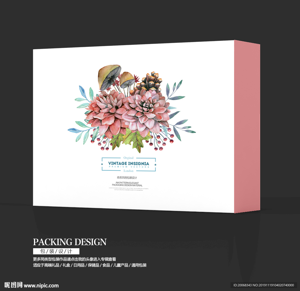 干货干果国外大牌手绘风高端礼盒