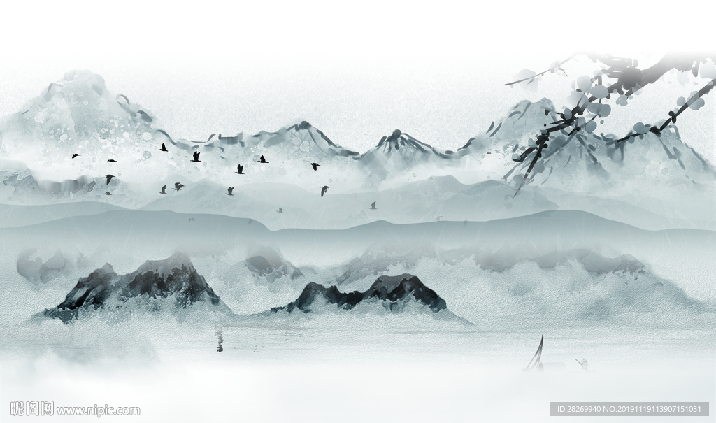 新中式山水画