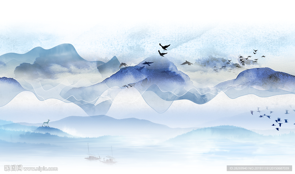 新中式山水画=