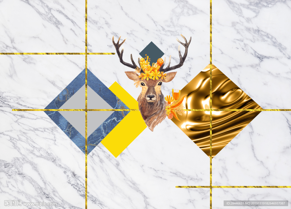 北欧 背景墙装饰画