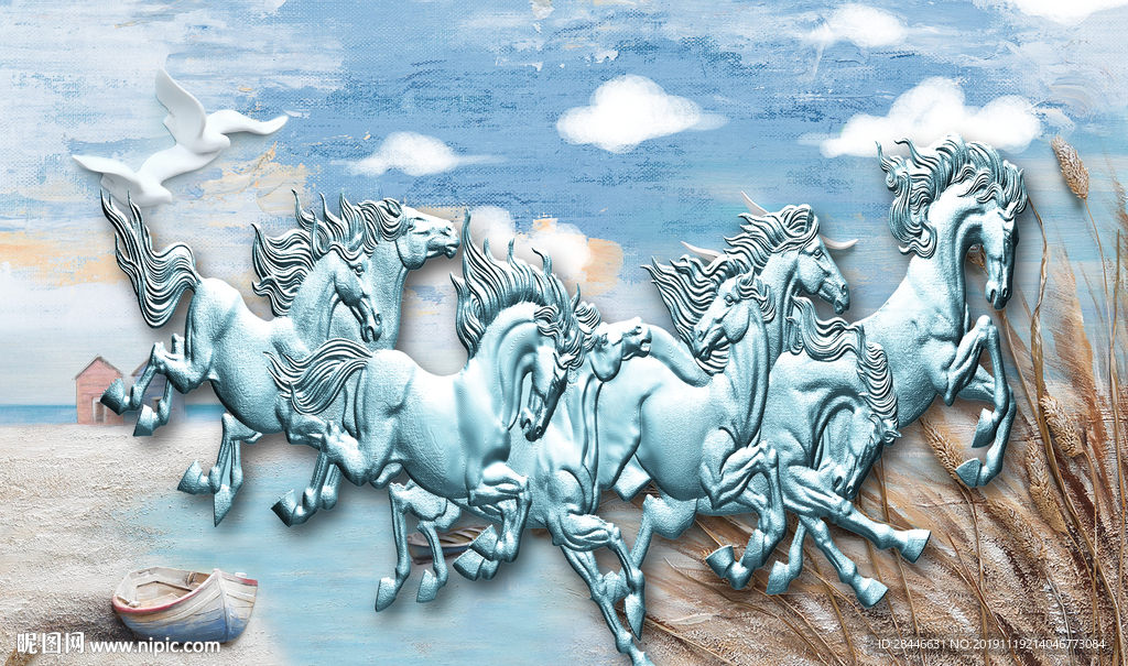 北欧装饰画背景墙