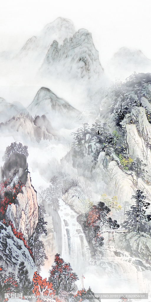 豪华过道玄关画 tif分层
