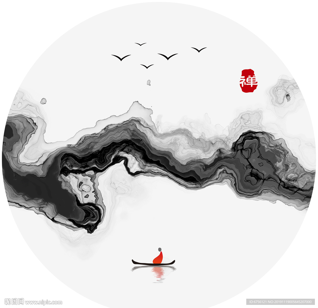 禅意水墨装饰画