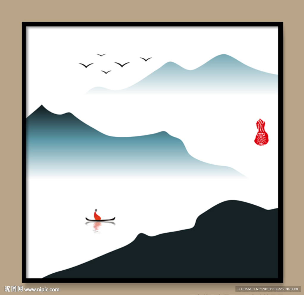 意境水墨画禅意水墨画