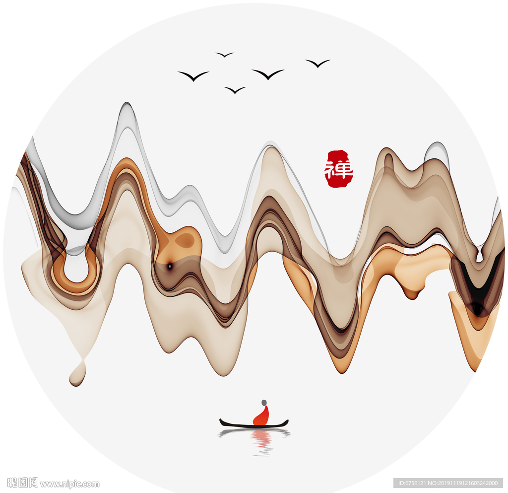 禅境水墨装饰画