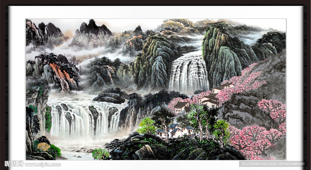 中堂画山水