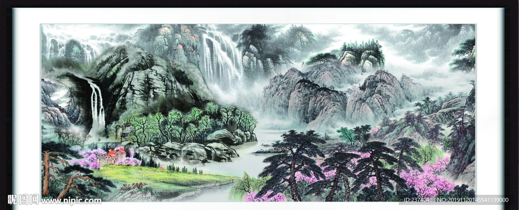 中堂画山水