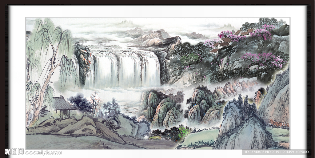 中堂画山水