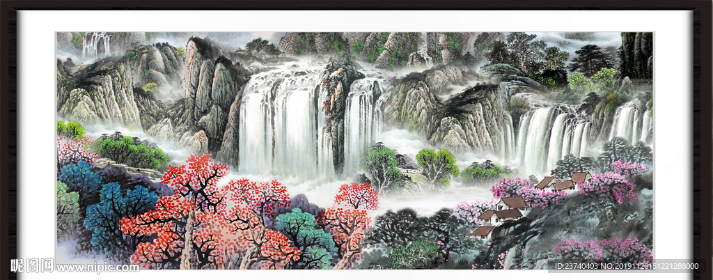 中堂画山水