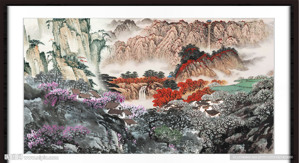 中堂画山水
