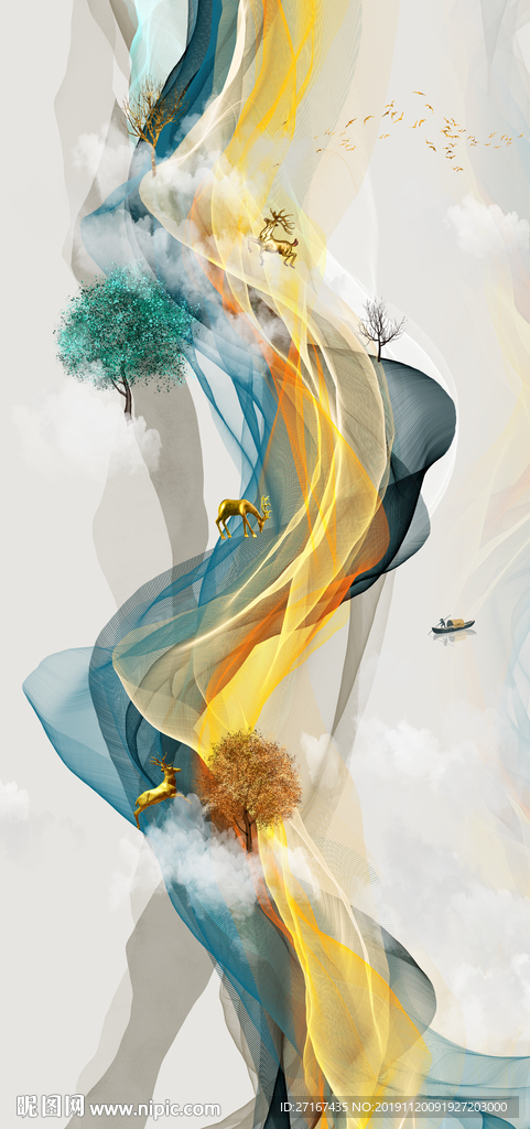 简约线条装饰画