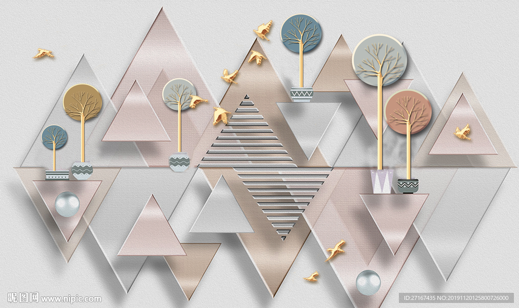 新中式简约背景墙