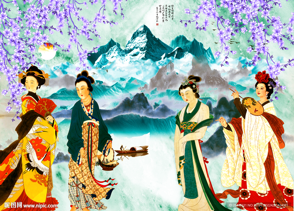 新中式装饰画背景墙
